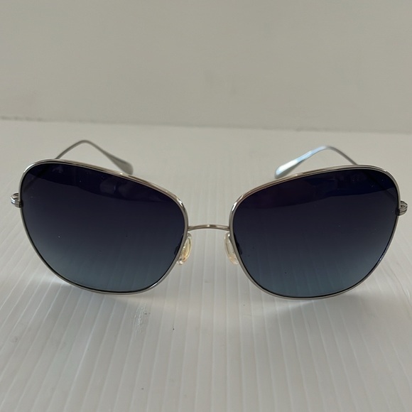 RARE Oliver Peoples Elsie Titanium Blue Chrome with Pacific Gradient Sunglasses - Picture 3 of 10